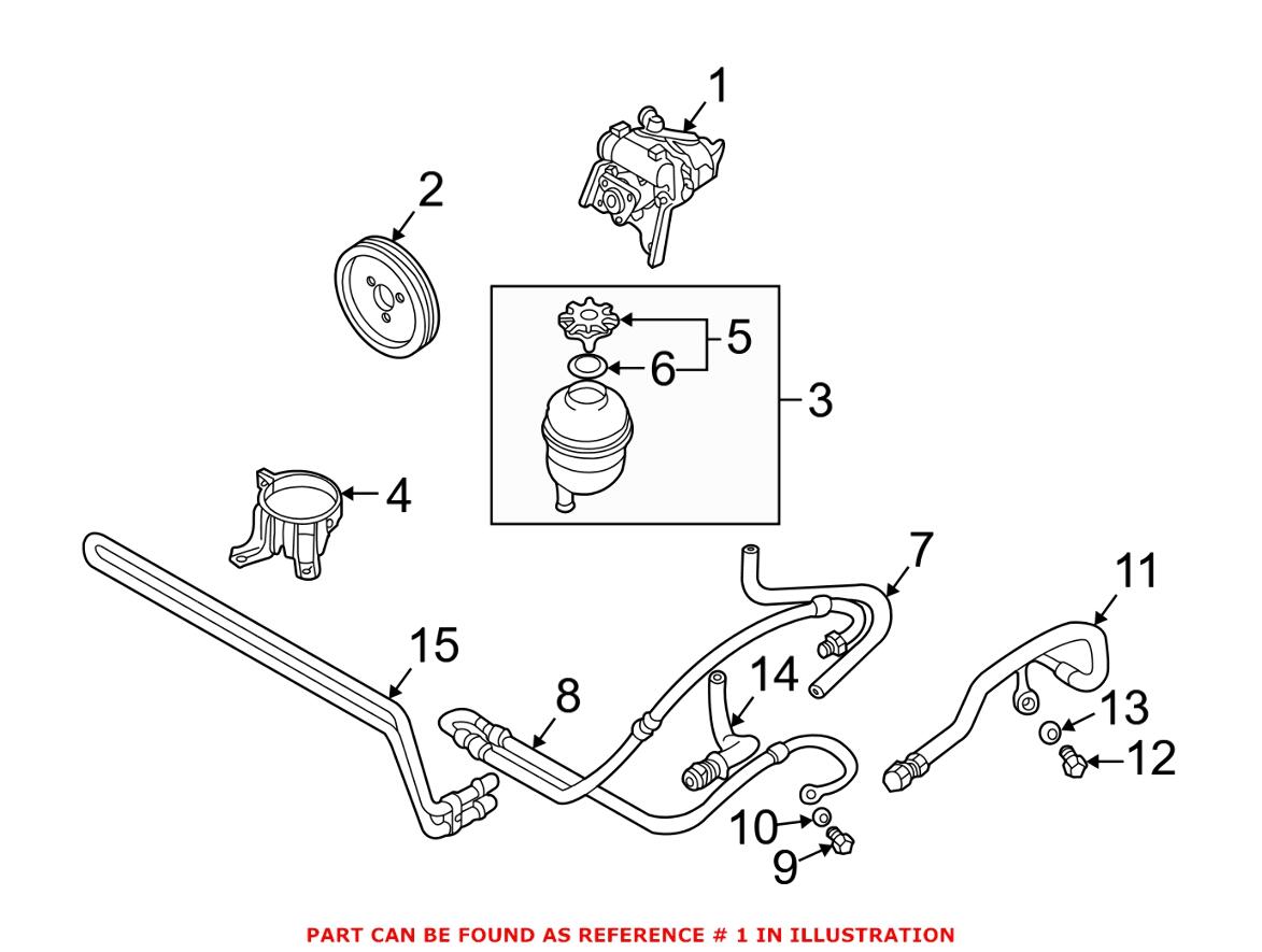 BMW Power Steering Pump (New) 32411094965